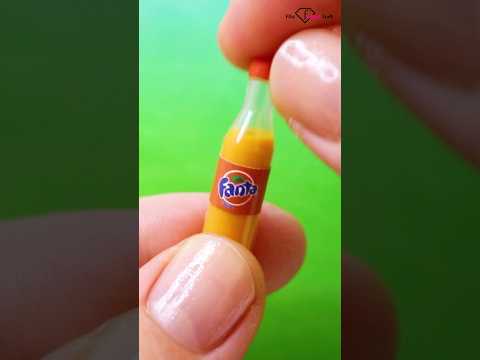 DIY Miniature Realistic Things, Coca Cola Bottle, Sprite and Fanta Bottle