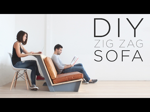 DIY “Zig Zag” Sofa | How to make a modern couch