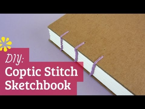 How to Make a Sketchbook | DIY Coptic Stitch Bookbinding Tutorial | Sea Lemon