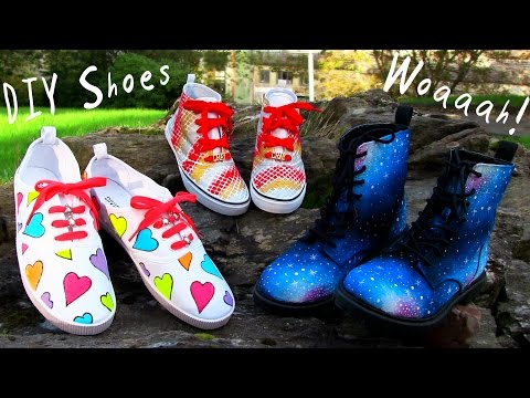 DIY Clothes! 3 DIY Shoes Projects (DIY Sneakers, Boots, Fashion & More). Amazing!