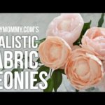 How to Make Realistic Fabric Peony Flowers with Stems Tutorial | No Sew DIY