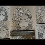 GLITZY GLAM CANVAS GIRL #2 | DOLLAR TREE & MICHAEL’S DIY HOME DECOR | DIY 3D WALL ART IDEAS