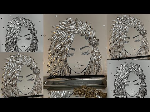 GLITZY GLAM CANVAS GIRL #2 | DOLLAR TREE & MICHAEL’S DIY HOME DECOR | DIY 3D WALL ART IDEAS