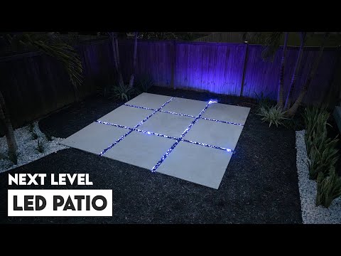 How I took my patio to the next level ( Concrete patio with LED )