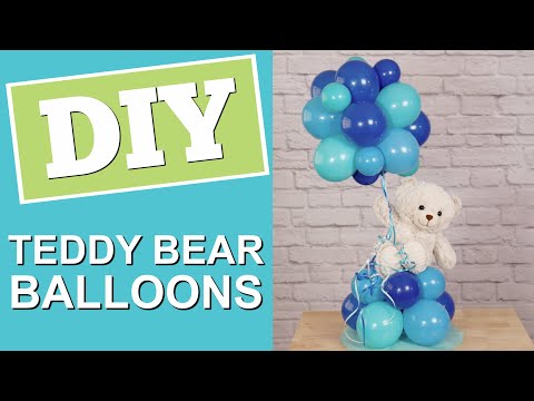 DIY Teddy Bear Balloons | Baby Shower Centerpiece
