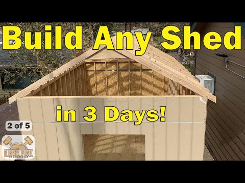 100 – DIY Shed – Complete Instructions – Best Tutorial There Is! (part 2 of 5)