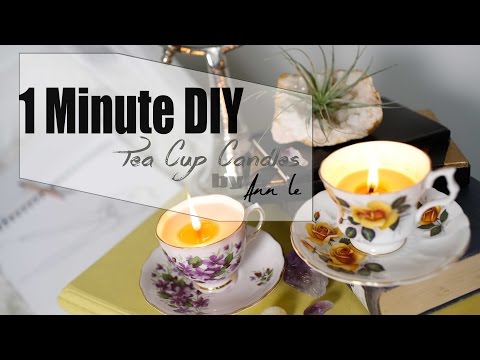 DIY Tea Cup Candles | Wedding Decor | ANN LE