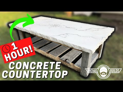 How to make a Concrete Counter Top in 1 hour!
