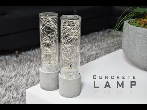 DIY Concrete Lamp | LED String Lights