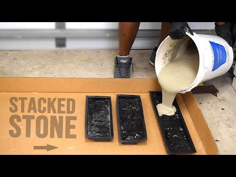 How to make Concrete Stacked Stones ( Homemade Wall Stones )