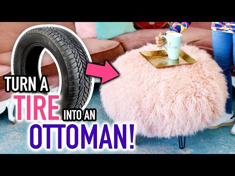 DIY Ottoman Made From a TIRE! – HGTV Handmade