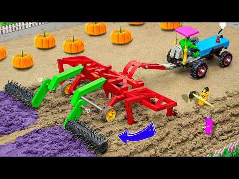 Diy tractor making mini ploughing machine technology | how effective plow the field | @Sunfarming