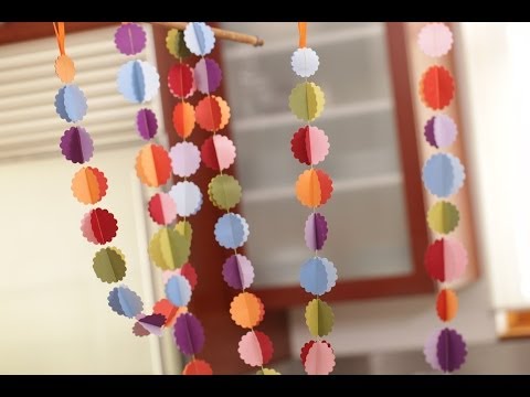 DIY Sewn Paper Garland