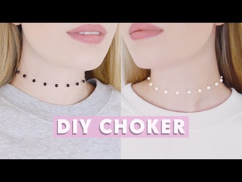 DIY Minimal Pearl Bead Choker