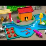 DIY Farm Diorama with mini HOUSE FOR COW, PIG | cowshed – woodworking | mini aquarium projects #46