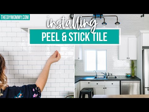 How to Install Peel and Stick Tile Backsplash (because it’s SO EASY!) | The DIY Mommy