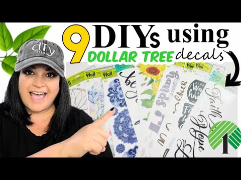 Super EASY Dollar Tree DIYs Using Decals