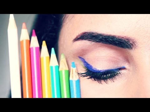 DIY Eyeliner out of COLORED PENCILS | Does it work???