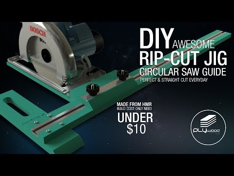 Diy Awesome Rip Cut circular Saw Guide Jig – Perfect Cut