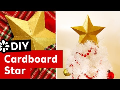 DIY 3D Cardboard Star Christmas Tree Topper | Sea Lemon