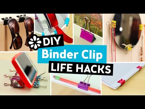 10 Easy DIY Binder Clip Life Hacks | Sea Lemon