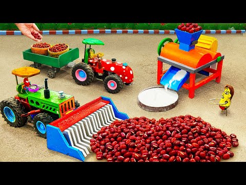 Diy tractor making bulldozer Black Bean Flour Grinder | Tractor Transporting Food for Cows | HP Mini