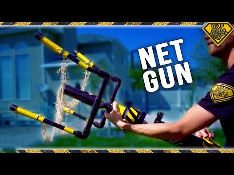 DIY Net Gun! The Ultimate DIY Net Launcher How To! Grappling Hook, T Shirt Cannon And More!
