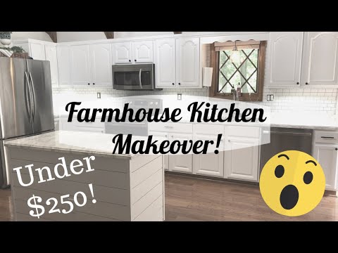 DIY KITCHEN MAKEOVER ON A BUDGET | MODERN FARMHOUSE KITCHEN | FARMHOUSE KITCHEN IDEAS | KITCHEN DIY