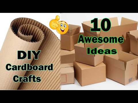 DIY – 10 Awesome Cardboard Crafts Ideas – Best out of Waste