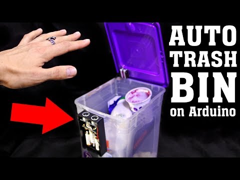DIY Automatic Trash Bin [Arduino and XOD]