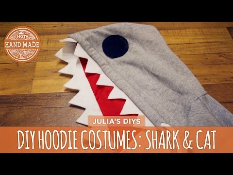 DIY Black Cat & Shark Hoodie Costumes – HGTV Handmade