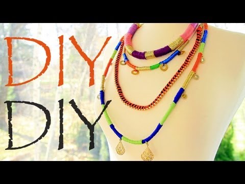 DIY Tribal Colorblock Rope Necklaces – Ethnic Proenza Schouler Fashion