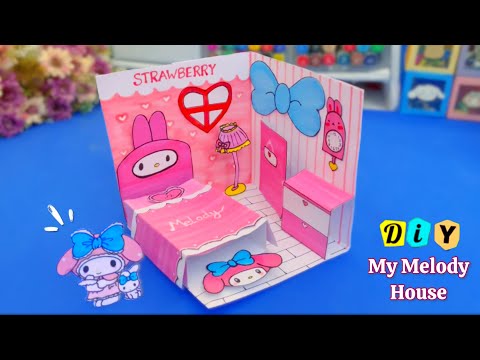 ✨ DIY My Melody Paper House / Easy paper craft / Sanrio Crafts / art and craft / how to make #shorts