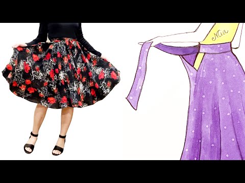 New style DIY Circular Wrap Skirt 2-in-1 | Amazing Sewing Ideas | Step by step sewing tutorial