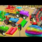 Diy tractor making mini bulldozer | DIY sugarcane juicer |Harvest sugarcane transport by heavy truck