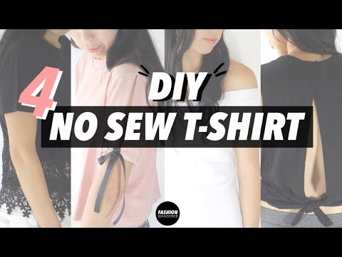 DIY T-shirt Refashion (Easy No Sew Clothes!)