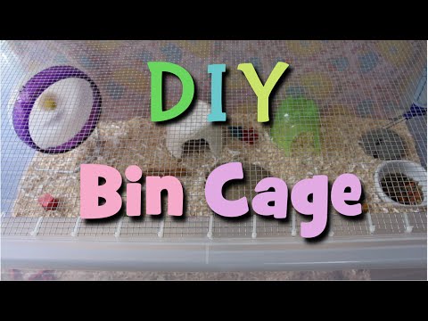 DIY Hamster Bin Cage-How to Make Build a Hamster Cage
