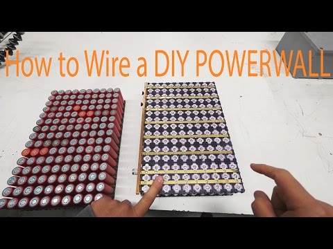 How to wire A DIY Tesla 18650 Powerwall
