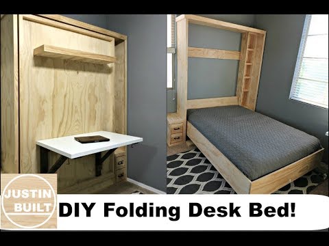 DIY $20 Folding Desk for Murphy Bed!