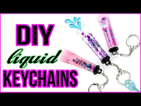 DIY Liquid Keychains! Glitter Liquid Keychain DIYs!