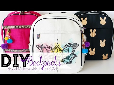 DIY EASY Backpack Makeover w/ Paint Markers | ANN LE