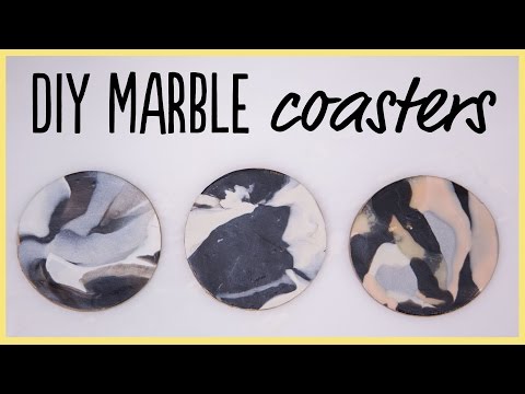 DIY | How to Make Marble Coasters from Clay (SO Easy!)