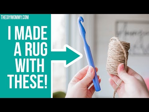 DOLLAR TREE DIY | How to Make a Farmhouse Jute Rug from Dollar Store Twine