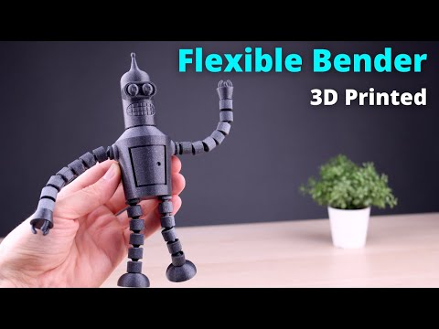 3D Printed Articulated Futurama Bender