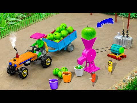 DIY making mini fruit juice press machine | Modern Fruit Juice Technology | Agricultural processing