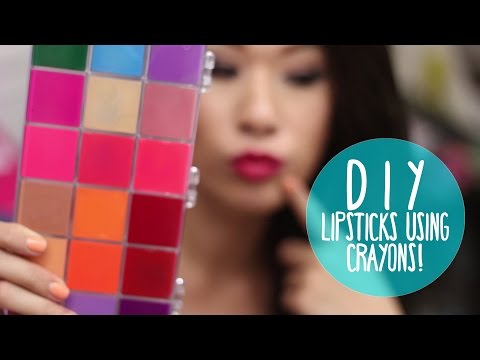 DIY Lipsticks using CRAYONS! Organized in a Palette | Wearable Colors