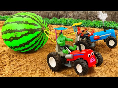 Diy tractor making mini bulldozer | DIY sugarcane juicer |Harvest sugarcane transport by heavy truck