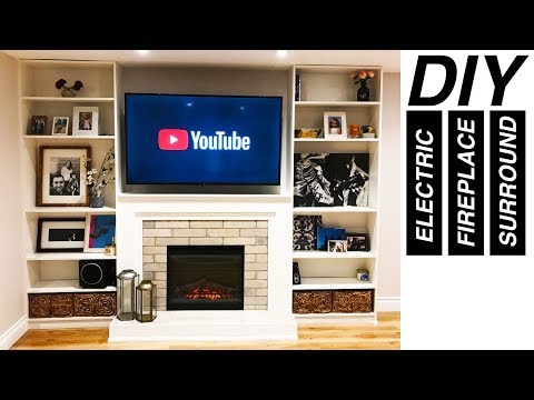 DIY Electric Fireplace Surround with Built-In Wall Unit