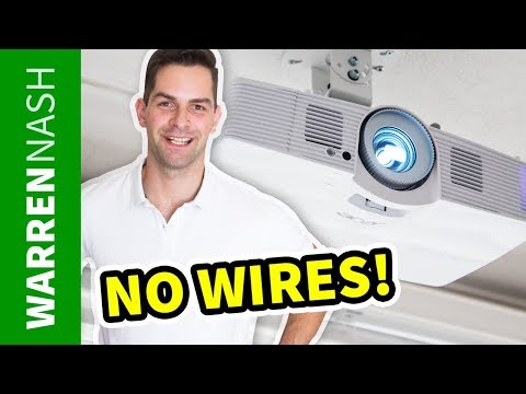 How to install a Projector on the Ceiling – With mount & hidden wires – Easy DIY by Warren Nash