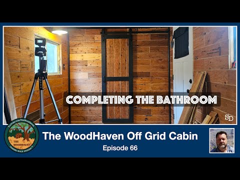 Finished Closing In The Bathroom – DIY Off Grid Cabin Build Episode 66
